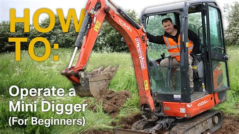 how to run a bobcat mini excavator|mini excavator controls run through.